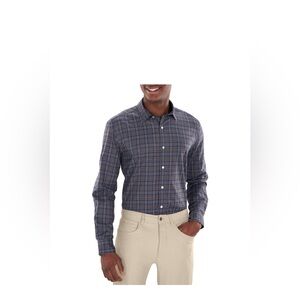 Members Mark men’s Benton performance button shirt. Size XL. Blue.